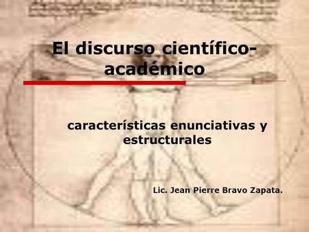 El discurso científico-académico