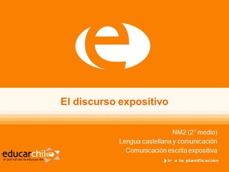 El discurso expositivo
